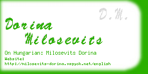 dorina milosevits business card